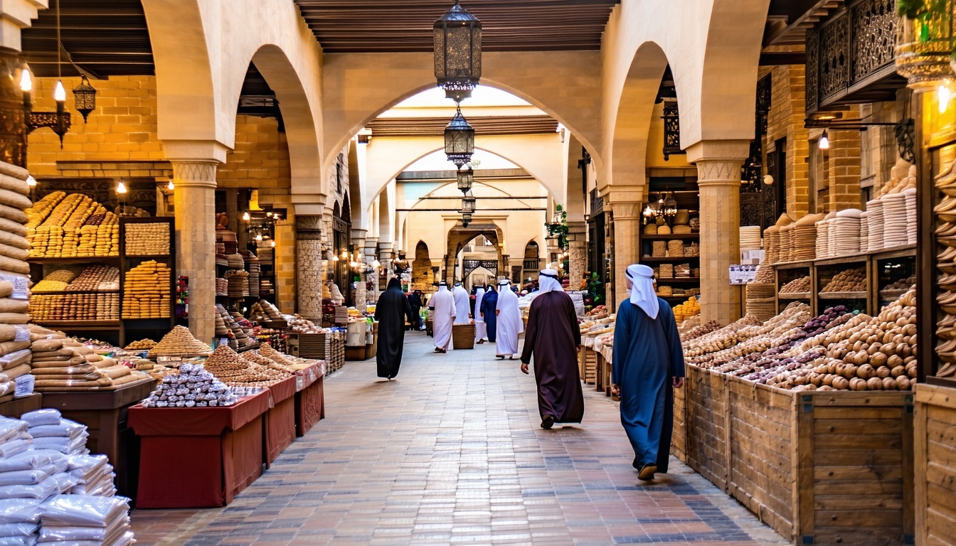 Traditional souk market in Dubai